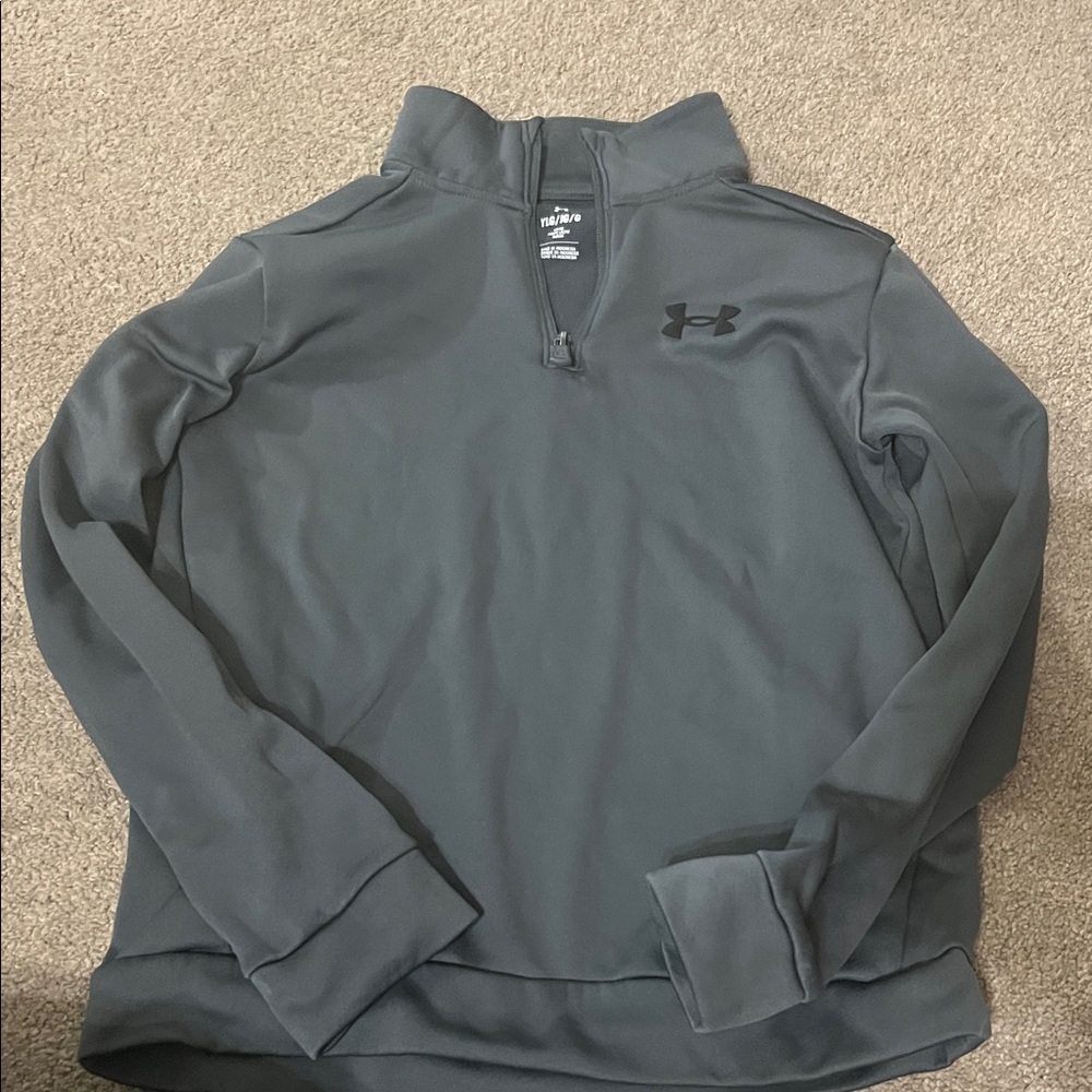 Under Armour Youth Dark Gray Zip-Up Sweater